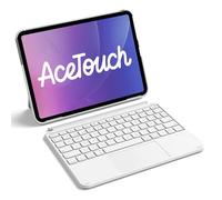 Inateck Coque Clavier pour iPad 11e/10e Gén, pour iPad 10e (10,9")/11e (2025 A16), Air 11" M4/M3/M2, Air 6/5/4e, Pro 11 4e-1re, Clavier Ultraléger Détachable avec Pavé Tactile, Blanc AceTouch