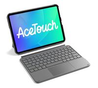 Inateck Coque Clavier pour iPad 11e/10e Gén, pour iPad 10e (10,9")/ 11e (2025 A16), Air 11" M4/M3/M2, Air 6/5/4e, Pro 11 4e-1re, Clavier Ultraléger Détachable avec Pavé Tactile, Gris AceTouch
