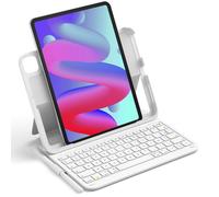 Inateck Étui Clavier iPad 10e/11e gén., Clavier Ultraléger avec Porte-Stylet pour iPad 11e (2025 11" A16)/10e (2022 10.9"), Air 11" M3/M2 (2025/2024), Air 5/4, Pro 11 4/3/2/1, AirTap Blanc
