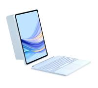 Inateck Étui de Clavier Compatible avec iPad Air 13" (2024), iPad Pro 12,9" 6/5/4/3 Gen, Support Portrait/Paysage, pavé Tactile Amovible avec rétroéclairage 7 Couleurs, Disposition QWERTZ, KB04118