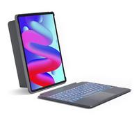 Inateck Étui de Clavier Compatible avec iPad Pro 12,9" 6/5/4/3 Gen, Support Portrait/Paysage, pavé Tactile Amovible avec rétroéclairage 7 Couleurs, Disposition QWERTZ, KB04118