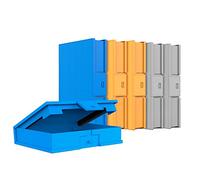 Inateck Étui pour Disque Dur de 3,5 Pouces, Boîtier de Protection Antichoc et Pare-poussière, Étui de Stockage pour HDD de 3,5", 6 Étuis Ensemble, Orange/Bleu/Gris *2 (HPFx6)