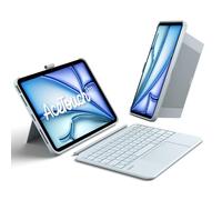 Inateck Étui pour iPad Air 11" avec clavier M4/M3/M2 (2026/2025/2024), pour Air 5/4, iPad Pro 11, 5,1", écran tactile Full Surface, Portrait/Landscape Stand, amovible, avec porte-stylo, QWERTZ