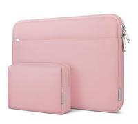 Inateck Housse de Protection 13 Pouces avec Poche, Rose | Compatible avec 13.6" MacBook Air M3/M2, 13" Air M1 2025-2018, 13" Pro M2/M1 2022-2016, Surface Pro 11-3 12.3"