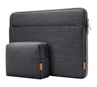 Inateck Housse de Protection 14 Pouces avec Poche, Noir Gris | Compatible avec 15.3" MacBook Air M5/M3/M2 2026-2023, 14" Chromebook, Matebook D14, 14.4" Surface Laptop Studio