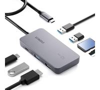 Inateck Hub USB-C 7-en-1 USB 3.2 – 3x USB-A 10Gbps, HDMI 4K, PD100W, SD/TF, 50 cm