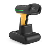 Inateck Industriel Lecteur Code Barre sans Fil 1D 2D QR Code, Douchette Code Barre avec Base de Charge, avec Bluetooth et 2,4 GHz sans Fil et USB, IP67 Étanche, 2600mAh, avec APP et SDK, BCST-75S