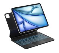 Inateck KB09119 Étui de clavier magnétique pour iPad Air 11" 2024 (M2), iPad Air 5/4e génération 2022, clavier magique pour iPad Pro 11" 4/3/2/1, support en porte-à-main, rétroéclairage 7 couleurs