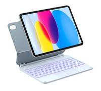 Inateck NeoMagic KB09119 Étui de clavier magnétique pour iPad 10 génération 10,9", 11 génération 2025 A16 11", clavier avec pavé tactile, support en porte-à-faux et rétroéclairage 7 couleurs