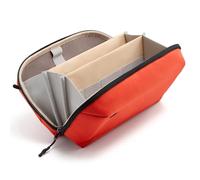 Inateck Organisateur Pratique pour Accessoires Électroniques, Sac de Voyage Résistant aux Éclaboussures, Convient pour Câbles, Batteries Externes, Hubs et Plus, avec bandoulière, Orange