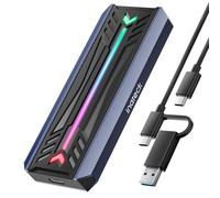 Inateck RGB M.2 NVMe SATA SSD Gehäuse USB 3.2