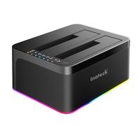 Inateck RGB USB 3.0 USB-C Station d’Accueil, avec la Fonction de Clone Hors-Ligne, pour HDDs et SSDs 2,5 et 3,5 Pouces, Double Baie 2 x 20 to, UASP Soutenu, SA02003C…