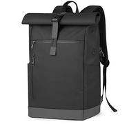 Inateck Sac à Dos Rolltop 25-30L Extensible, Vélo Voyage Loisir, Noir