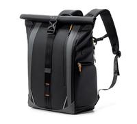 Inateck Sac à dos RollTop Homme et Femme 22-26,8L pour ordinateur portable, avec compartiment principal s'ouvrant à 180° et fermeture éclair imperméable, sac de voyage pour les loisirs et le vélo