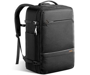 Inateck Sac à Dos Voyage 42L Cabine, Sac à Main Grande Capacité, Noir | 180° Ouverture, pour PC 15,6", Résistant aux Éclaboussements, Homme Femme Travail, Voyage d'Affaires