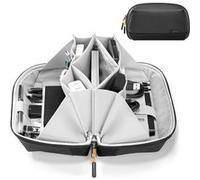 Inateck Sac de Rangement Câbles, organisateur d'accessoires électroniques avec poignée, pochette organisateur de gadgets, résistant aux éclaboussures étui de transport pour chargeur/câbles/cartes Noir
