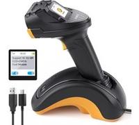 Inateck Scanner de Code-Barres Bluetooth, Scanner 2D 1D sans Fil, Scanner de Code QR, avec Écran Tactile et Base Intelligente, Modules Doubles CMOS+CCD, Supporte App SDK,Pro 8