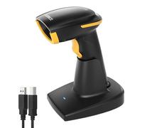 Inateck Scanner de Codes-Barres Bluetooth 2D, Scanner QR Code 2D sans Fil avec Batterie de 2600 mAh et Base de Charge Intelligente, Scanner Portable Supportant AI, APP, SDK, BCST-36