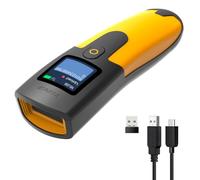 Inateck Scanner de codes-barres sans fil 1D avec écran, lecteur de codes-barres Bluetooth, lecteur de codes-barres portable avec batterie de 1000 mAh, 1 charge de 3 mois, scanner de codes-barres avec