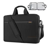 Inateck TSA 180° 15.6 Pouces Sacoche Housse Compatible avec 15-15.6 Pouces Ordinateur Portable/Chromebook/Notebook, avec Sangle Trolley, Résistant aux Eclaboussures, Noir