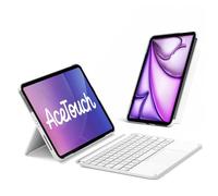 Inateck Ultraléger Clavier iPad Bluetooth pour 2025 iPad 11/10 eme Gen A16, iPad Air M4/M3/M2 11 Pouces, avec Pavé Tactile, AZERTY