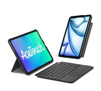 Inateck Ultraléger Clavier iPad Bluetooth pour 2025 iPad 11/10 eme Gen A16, iPad Air Pro 11 Pouces, avec Pavé Tactile, AZERTY, Noir