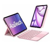 Inateck Coque Clavier pour iPad 11e/10e Gén, pour iPad 10e (10,9")/11e (2025 A16), Air 11" M3/M2, Air 6/5/4e, Pro 11 4e-1re, Clavier Ultraléger Détachable avec Pavé Tactile, Rose AceTouch