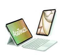 Inateck Ultraléger Clavier iPad Bluetooth pour A16 2025 iPad 11/10 eme Gen, iPad Air Pro 11 Pouces, avec Pavé Tactile, AZERTY, Vert
