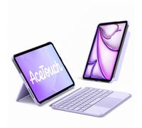 Inateck Ultraléger Clavier iPad pour A16 2025 iPad 11/10 eme Gen, iPad Air Pro 11 Pouces, avec Pavé Tactile, AZERTY, Violet