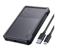 Inateck USB 3.2 Gen 2 Boîtier pour Disque Dur avec Étui en Silicone, USB C Boîtier Externe 2.5 Pouces Disque Dur SATA III II I HDD et SSD pour Windows Mac OS Linux, avec UASP&Trim