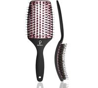 Inatekpro Brosse à Cheveux - Courbe & Ventilée Brosse en Poils de Sanglier pour Cheveux Sains - Brosse Démêlante pour Cheveux Épais, Bouclés, Fins ou Longs ou Courts, Humides ou Secs - Brosse pour