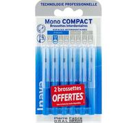 Inava Brossettes interdentaires Mono Compact 0,8 mm – 6 unités Bleu