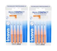 Inava Brossettes 1.2mm Mono Compact Espaces Étroits Orange 4 unités - Lot de 2