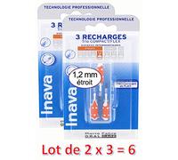 Inava Brossettes 3 Recharges (Étroit) 1,2 Mm Orange Lot De 2 X = 6 , Unité (Lot 2)