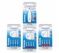 Inava Brossettes Interdentaires + 3 Recharges (4x) | Kit Complet Hygiène Dentaire | Nettoyage Interdentaire Précis | Technologie Professionnelle