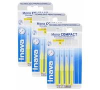 Inava Brossettes MONO COMPACT Jaunes 1 mm ISO4 - Boîte de 4, lot de 3