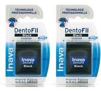 Inava® DentoFil Noir - Fil dentaire ciré avec chlorhexidine Set(S) 2x50 m