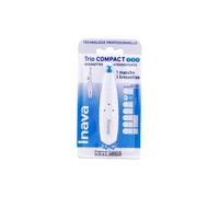 Inava Brossettes Trio Compact Étroit 111 Bleu 0,8mm 3 Pièces