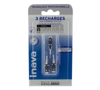 Inava Brossettes de rechange Trio Compact/Flex ISO 0 (0,6 mm) Noir – 3 recharges