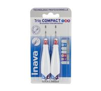 Inava Brossettes Trio Compact Large 145 Bleu 0,8mm/ Rouge 1,5mm/ Violet 1,8mm Pièces 3