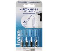Inava Trio Compact Brosse Interdentaire Recharges Noires ISO 0 0,6 Mm 4 Pièces