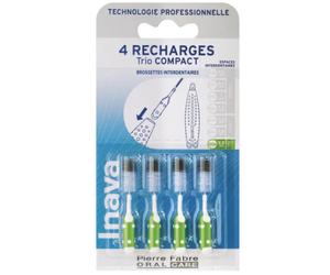 Inava Trio Compact Brosse Interdentaire Recharges Vertes ISO 6 2,2 mm 4 Pièces