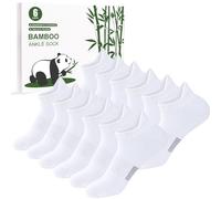 inaWarm Lot de 6 paires de chaussettes de sport respirantes en bambou pour femme, chaussettes de running basses avec coffret cadeau Blanc 9-11