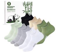 inaWarm Lot de 6 paires de chaussettes de sport respirantes en bambou pour femme, chaussettes de running basses avec coffret cadeau Multicolore 3-5