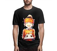 Inazuma Eleven Men's Cotton T-Shirt Black Unisex Mens Tees M