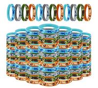 Inbagi Lot de 100 bracelets en caoutchouc camouflage armé, 4 styles assortis, bracelets en caoutchouc extensible pour hommes, enfants, femmes, cadeaux de fête d'anniversaire, décorations de fête