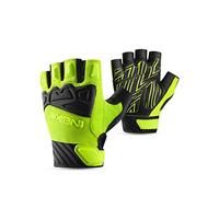 INBIKE Gants de Cyclisme Demi-Doigts pour Velo VTT BMX Rembourrés Anti-Choc Respirant pour Homme et Femme 5mm Gel Couche Tampon Eponge Vert XL