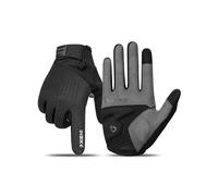 INBIKE Gants de Cyclisme pour Homme VTT à Doigts Longs avec Écran Tactile, Élastique, Respirant et Multifonctionnel - Noir, XL
