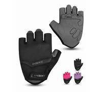 INBIKE Gants de Vélo Courts Respirants 3MM-SBR | Gants courts pour route et VTT avec amorti SBR de 3 mm, grip en silicone et fermeture scratch ajustable