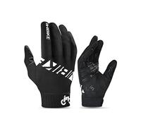 INBIKE Gants MTB Gants complets Anti-dérapants Antichocs pour Moto Cross VTT Velo de Montagne Route BMX écran Tactile Outdoors Sports Respirant Confort(Noir,L)